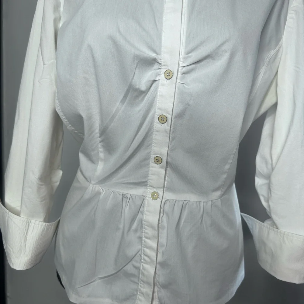 New York & Company White Button-Down Shirt - Picture 3 of 12